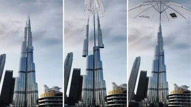 Giant Umbrella Burj Khalifa